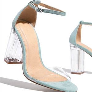 <b>Sexy</b> Style Women's Heeled Sandals Large Size European Ankle Strap Open Toe Ultra <b>High</b> Chunky <b>Heel</b> Evergreen Summer Winter - Product Image 4