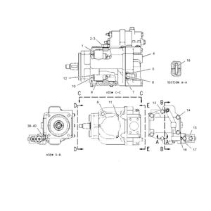Bomba de Pistones Axiales 6E-3136 0R-7682 Compatible con 140K 160H 120K 140H 135H |   Herramientas de Reparación de Excavadoras |   Alta Calidad |   Duradero | - Product Image 1