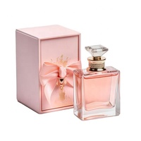 Boîte cadeau de mariage en carton rose avec ruban, emballage de luxe pour parfum, boîte personnalisée avec logo