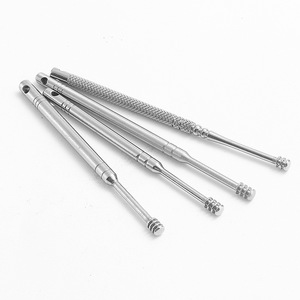 Juego de 6 piezas de limpiadores de oídos de acero inoxidable con mecanismo de resorte giratorio, directo de fábrica. - Product Image 2