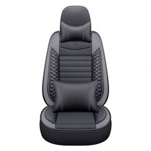 Housses de siège auto en cuir de luxe style professionnel, accessoires intérieurs, matériau PVC PU, toutes saisons, ajustement universel, ensemble complet 1 - Product Image 6