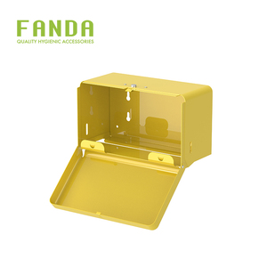 Fanda Durable Taiwan fait distributeur manuel de serviettes en papier carré jaune Design moderne pour les toilettes publiques d'hôpital d'hôtel - Product Image 5