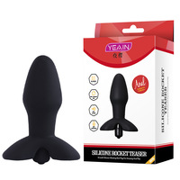 Back Court Rocket Masseur de prostate, Plug anal, Masturbateur, Vibrateur sexuel en silicone écologique, 1 section, 7 vitesses, à alimentation par batterie
