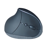 BOSSTON V007 Mouse Gaming vertikal nirkabel, Mouse pelacak optik ergonomis generasi ketiga pengisian daya