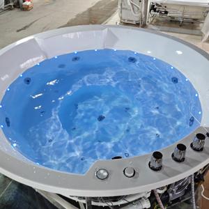 Vasca da Bagno Moderna Incassata da 1,8m con Getti Idromassaggio a Bolle e Ozono per Uso Interno ed Esterno, Ville e Centri Spa - Product Image 3