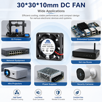 Ventilateur Speedfan 30x30x10mm 12V DC pour boîtier de commande industriel, armoire PLC, refroidissement de carte PCB