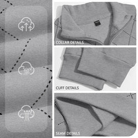 Sweat-shirt polaire en polyester imprimé 3D à motif Argyle, style américain, demi-zip, col à revers, pour homme, collection automne/hiver, pour le commerce transfrontalier