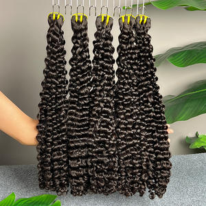 Натуральные вьетнамские необработанные, необработанные, выровненные, необработанные, глубокие вьющиеся индийские волосы, пучки вьющиеся человеческие волосы, поставщик - Product Image 2