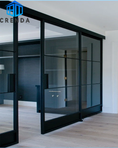 ประตูเหล็ก<span class=keywords><strong>บาน</strong></span><span class=keywords><strong>เลื่อน</strong></span>ดีไซน์หรูหราสไตล์อินดัสเทรียล โปรไฟล์เหล็กบางเฉียบ ดีไซน์หรูหราสำหรับบ้านพักตากอากาศ - Product Image 5