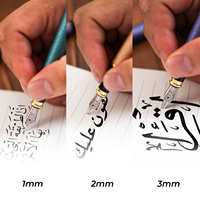 Stylo pour calligraphie arabe, ensemble de 3 stylos (1 mm, 2 mm, 3 mm), pour la calligraphie arabe, persane, ourdou, hébraïque, kurde, sans encre