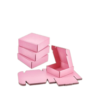 Boîte cadeau pliable personnalisée en carton rose ondulé, écologique, en matériaux recyclés, pour l'expédition aérienne, pour le e-commerce, petite taille