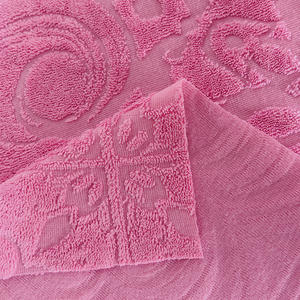 75% Coton 25% Polyester Tissu jacquard uni en éponge 210gsm Antistatique Respirant Évacuation de l'humidité Peignoirs de bain Pantalons de plage Vente chaude - Product Image 3