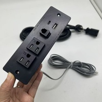 Sıcak Fırsatlar ABD/Kanada Mobilyaları Ev/Otel/Ofis İçin Usb Girişli 1-3 Metrelik Çift Prizli Güç Üniteleri