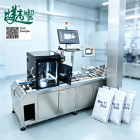 Machine de marquage laser UV automatique avec imprimante intégrée et générateur OCR pour le marquage laser des sacs alimentaires et la détection des défauts