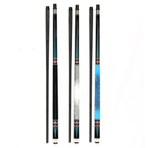 Siyah teknik 1/2 gerçek karbon Fiber kalite 58 "12.75mm profesyonel havuz bilardo bilardo ıstakası & uzatma grafit bilardo ıstakası - Product Image 1
