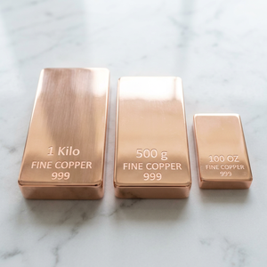 Barra de Cobre Fino de 1 Kilo, Grado 999, Forma Cuadrada, Sin Aleación, Lingote de Cobre de Alta Pureza 99.9%, Metal Puro de Grado de Inversión - Product Image 1