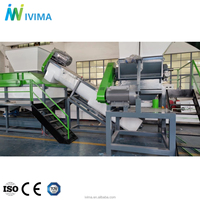 Ligne de lavage et de production de recyclage de bouteilles en plastique PET semi-automatique Ivima avec réservoir de lavage à chaud