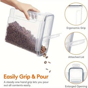 Bộ 4 Hộp Đựng Ngũ Cốc Nhà Bếp, Dung Tích 4L, Có Nắp Đậy Kín Khí, Không Chứa BPA, Dùng Để Đựng Ngũ Cốc Trong Tủ Đựng Đồ - Product Image 3