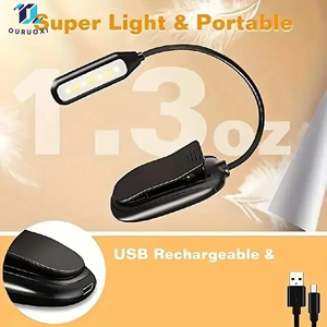 Lampe de lecture de livre portable à LED rechargeable avec <span class=keywords><strong>batterie</strong></span> lithium-ion incluse, lampe de table LED personnalisée sans Blu-ray 2025 - Product Image 5