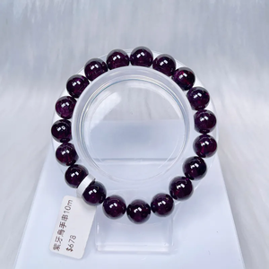 Hot sale 10mm purple tooth black <b>bracelet</b> smooth round <b>bead</b> <b>bracelet</b> <b>men</b> and women <b>bead</b> <b>bracelet</b> - Product Image 1