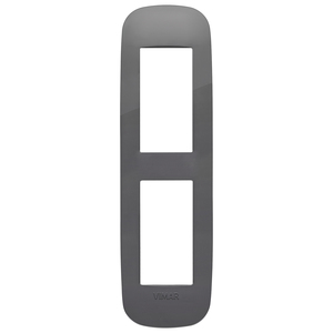 Vimar Grey Wall <b>Plate</b> 2 Gang 13.9 Cm Length For <b>Switches</b> - Product Image 1