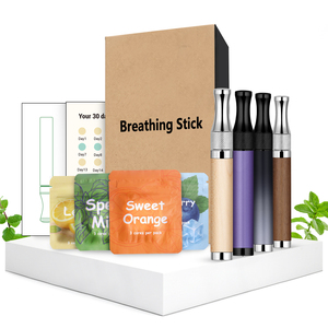 Space Grey Metal Breathing Stick Smoking Cessation Aid Deep Breathing <b>Trainer</b> Lung Expansion Tool Panic Attack Shield - Product Image 2