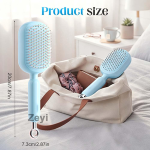 <span class=keywords><strong>Peigne</strong></span> démêlant avec logo personnalisé - Poignée ergonomique antistatique, adapté à tous les types de cheveux bouclés, raides, ondulés et doux pour les cheveux emmêlés - Product Image 2