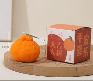 Novelty Ugly Orange Artificial Fruit <b>Mold</b> Handcrafted Aromatherapy <b>Candle</b> Special Scent Ideal Festive Holiday Present - Product Image 3