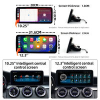 Système de musique de voiture, autoradio, écran tactile, navigation GPS Android 10.25/12.3, CarPlay pour Mercedes C W205 GLC X253 2015-2019