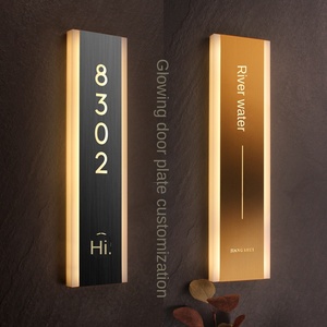 Tùy Chỉnh Hiện Đại Thông Minh Điện Tử Cử<span class=keywords><strong>a</strong></span> Số Tấm Cho Khách Sạn Ánh Sáng Sang Trọng Thép Không Gỉ Nhà Sáng Tấm Cho - Product Image 5