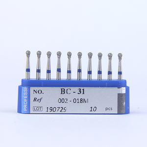 เครื่องขัดฟันไฟฟ้าก้านสแตนเลส1.6มม. เคลือบเพชร10ชิ้น/กล่องสำหรับคลินิกทันตกรรม - Product Image 1