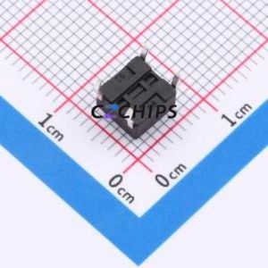 ZX-QC66-4.5CJ Tactile Switch Through hole Component THT-4P,6x6mm Switch Single Pole Single Throw Round Button 2.6N Through Hole - Product Image 2
