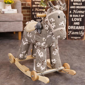 Trẻ Em Plush Rocking Horse Bé Rocker Gỗ Rocking Horse Thú Nhồi Bông Đi Xe Trên Đồ Chơi Plush Rocking Động Vật Ngựa - Product Image 3