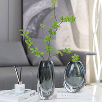 Bofan Luxuriöse Raffinierte Bubble-Glas-Vase Ornament Moderne Blumenarrangements Wohnzimmer Esstisch TV-Schrank Dekoration