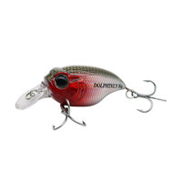 Leurre imprimé ABS micro pour pêche en surface à la brochette, au bar et au brochet en rivière, avec une longue languette