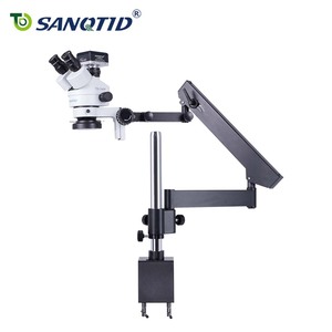 SANQTID 7X 4.5X 三眼実体顕微鏡 検査用実体顕微鏡 カメラ付きスタンド - Product Image 1