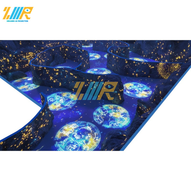 Interactive Floor Wall Projection Mapping Kit 360° Immersive Room for Shopping Mall Kids Zone Projection Mapping