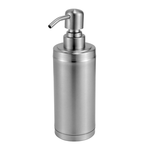 Dispenser <span class=keywords><strong>di</strong></span> Sapone Liquido in Acciaio Inox 304 da 300ml, Bottiglia Cilindrica per Shampoo e Bagnoschiuma per Bagni <span class=keywords><strong>di</strong></span> Hotel - Product Image 1