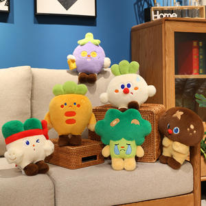 Jouets en peluche personnalisés de <span class=keywords><strong>dessin</strong></span> Kawaii Design ail carotte brocoli champignon fruits et légumes jouet en peluche - Product Image 5