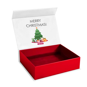 Boîte cadeau de Noël avec logo personnalisé et matériaux recyclés Doublure en éponge Fermeture magnétique Conception d'arbre de Noël écologique - Product Image 6