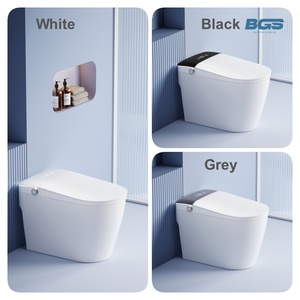 <span class=keywords><strong>Inodoro</strong></span> Inteligente de Cerámica con Descarga Automática, Montado en el Suelo, Color Blanco, para Baño - Product Image 3