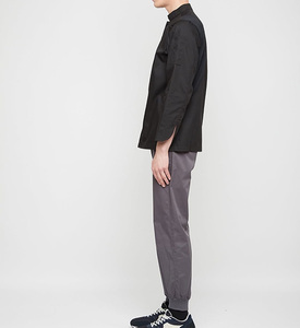 Venta caliente personalizar diseño algodón poliéster Spandex barato Hotel uniformes limpieza trabajadores <span class=keywords><strong>ropa</strong></span> negro Chef chaquetas - Product Image 4