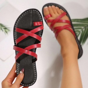 2026 set of toe beach slippers, new women's <b>sandals</b>, foreign trade cross <b>flat</b> bottom - Product Image 4