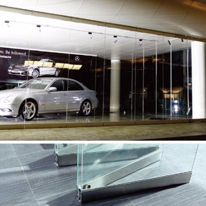 Miếng Vá Cửa Kính Bằng Thép Không Gỉ HDSAFE Phụ Kiện Đường Ray Dưới Cùng Có Khóa Vách Ngăn Kính Phụ Kiện Cửa Kính Gấp Được - Product Image 6