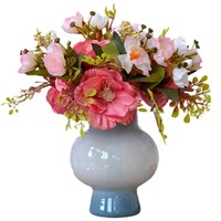 Fleurs artificielles en soie haut de gamme Tmall Wholesale pour arrangements de table de salon, bouquets de mariée, bouquets d'orchidées argentées