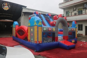 Công viên giải trí vui nhộn mới nhất chủ đề Phi Hành Gia bơm hơi lâu đài nảy nhà với đôi trượt - Product Image 5