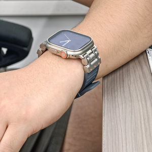 Conector de Metal Mecha, correa de repuesto de silicona suave ultra ancha, correa de reloj deportivo para <span class=keywords><strong>Apple</strong></span> <span class=keywords><strong>Watch</strong></span> Ultra <span class=keywords><strong>2</strong></span> 3 49mm/ <span class=keywords><strong>Watch</strong></span> 10 11 - Product Image 4