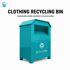 Contenedor de Reciclaje y Donación de Ropa Usada para Exteriores, Acero Galvanizado Ecológico para Uso Comunitario - Product Image 2