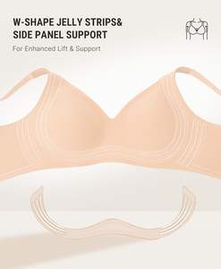 <span class=keywords><strong>Sujetador</strong></span> tipo camiseta sin costuras con copa completa y efecto push-up para mujer, con cierre trasero, para uso diario - Product Image 3