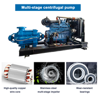 Pompe à eau centrifuge horizontale multi-étages en fonte résistante à l'usure de 6 pouces et 8 pouces pour l'irrigation agricole
